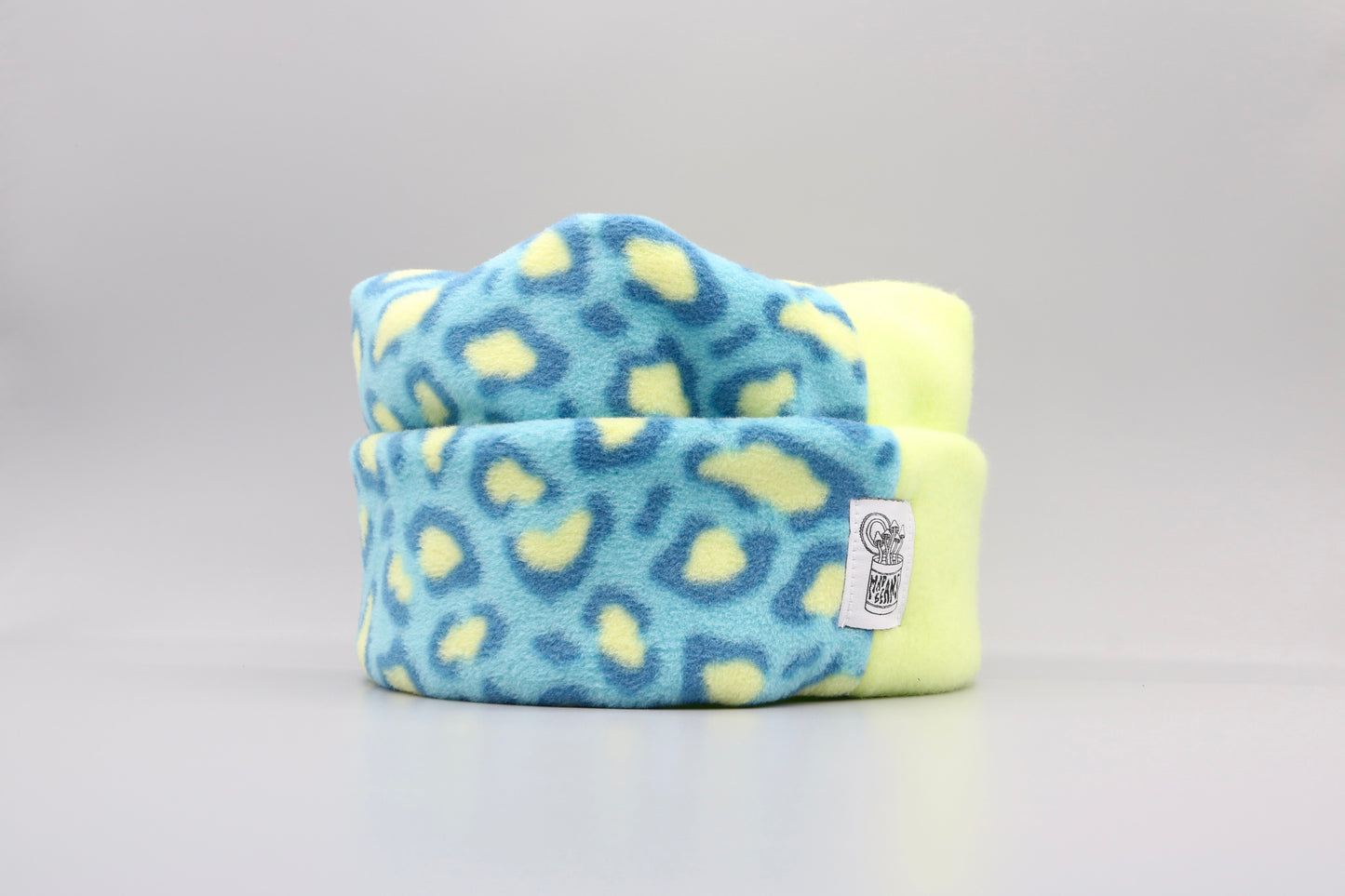 Blue Cheetah Print/Lime Green