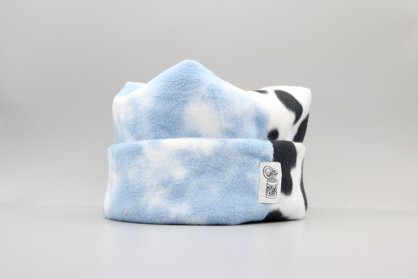 Blue Clouds/Cow Print