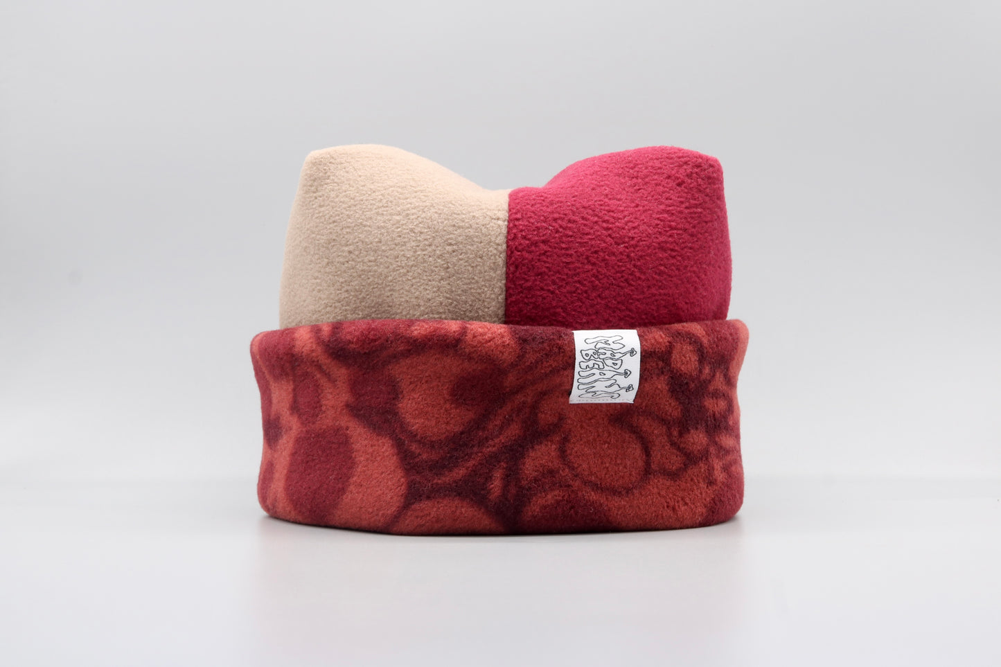 Light Brown, Maroon, and Red Pattern