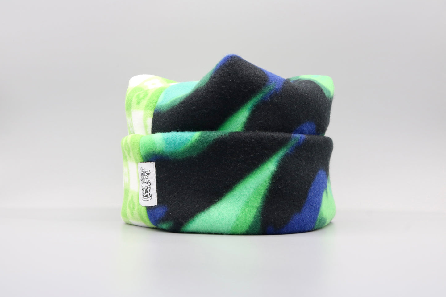 Green Checkered Flowers/Green and Black Swirls