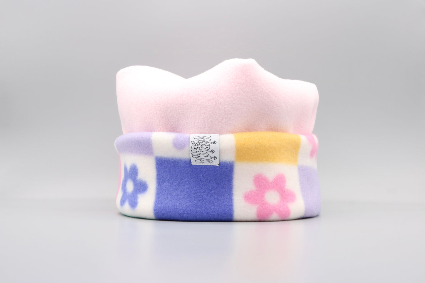 Baby Pink and Rainbow Checkered Flowers
