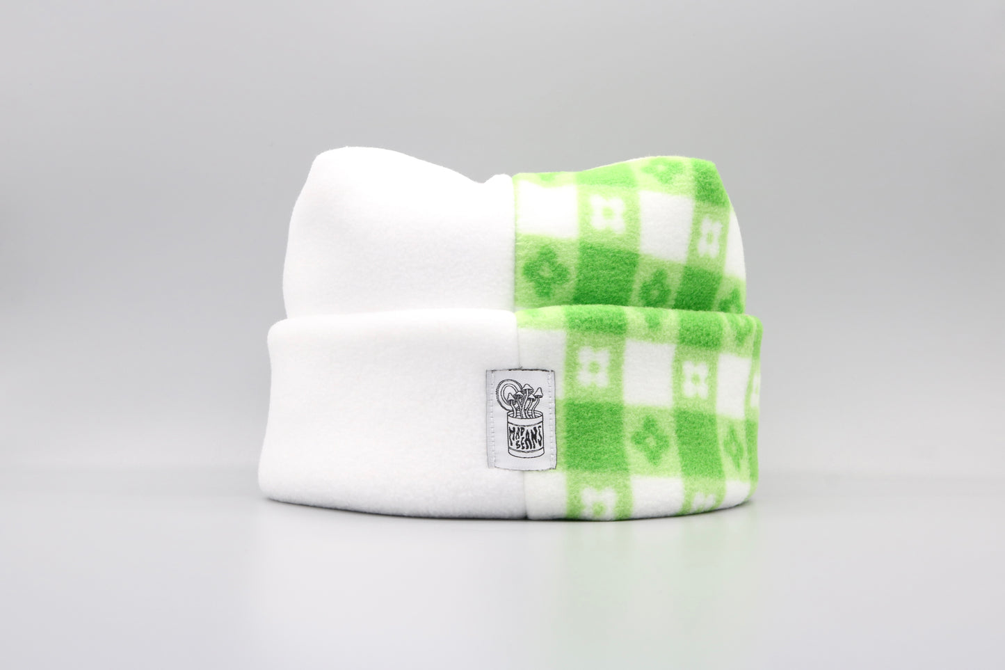 White/Green Checkered Flowers