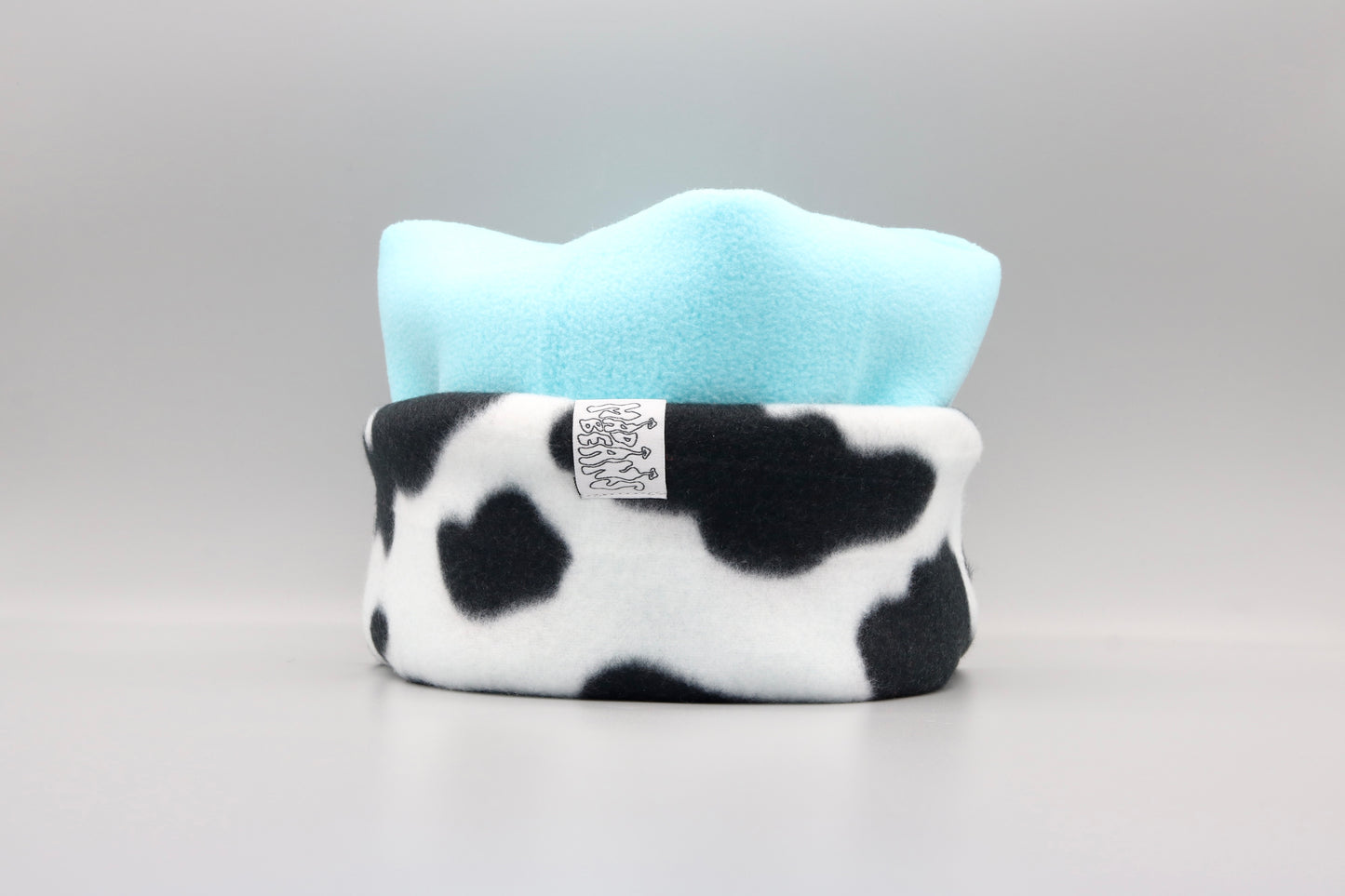 Blue and Cow Print