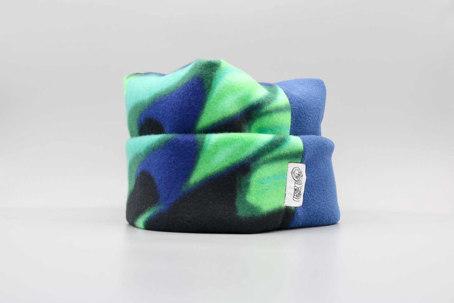 Green and Black Swirls/Blue