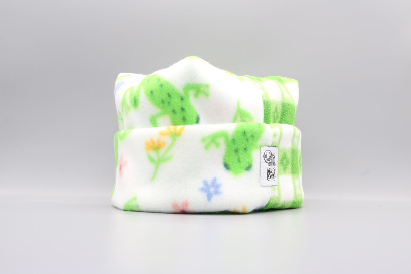 Frogs/Green Checkered Flowers