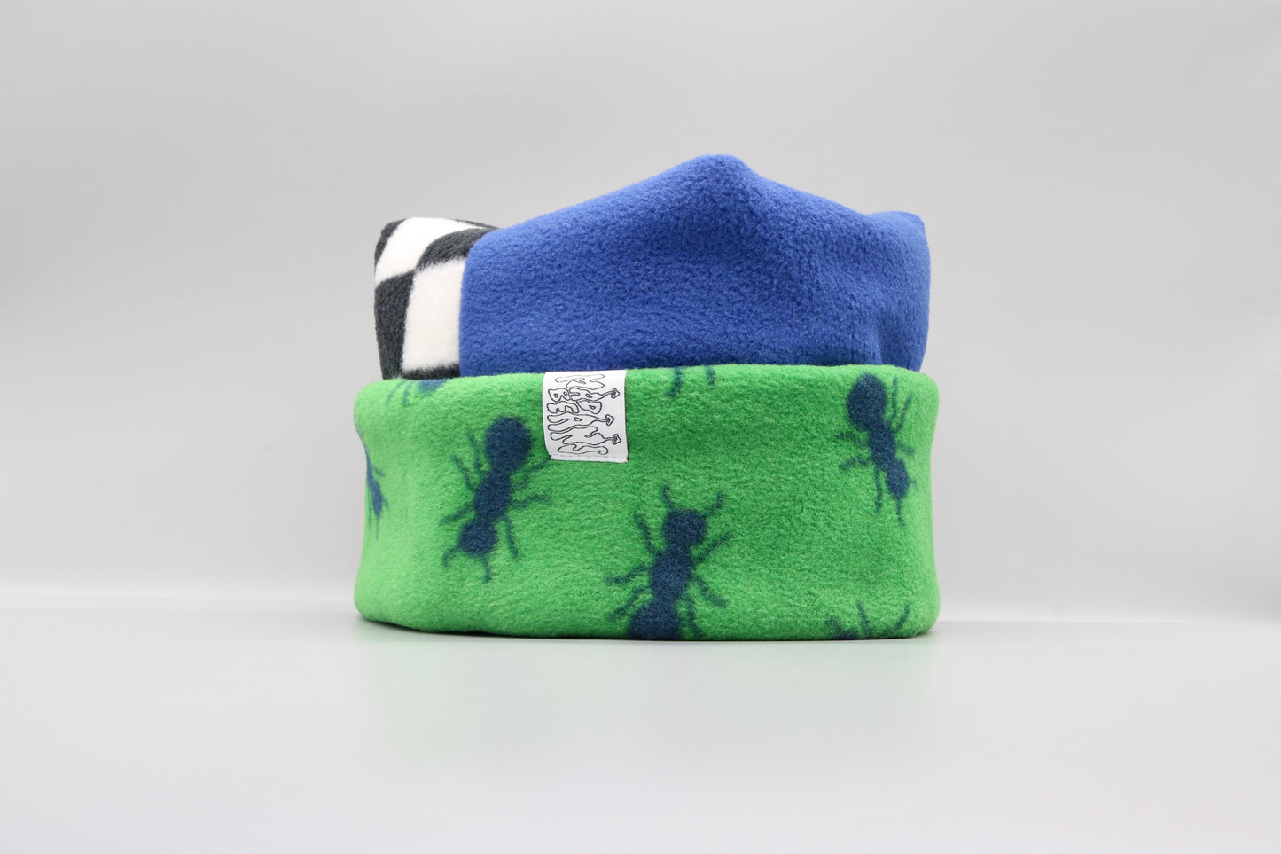 Checkered, Blue, and Ants