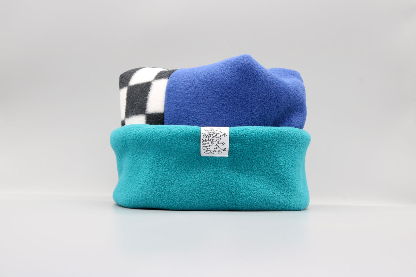 Checkered, Blue, and Teal