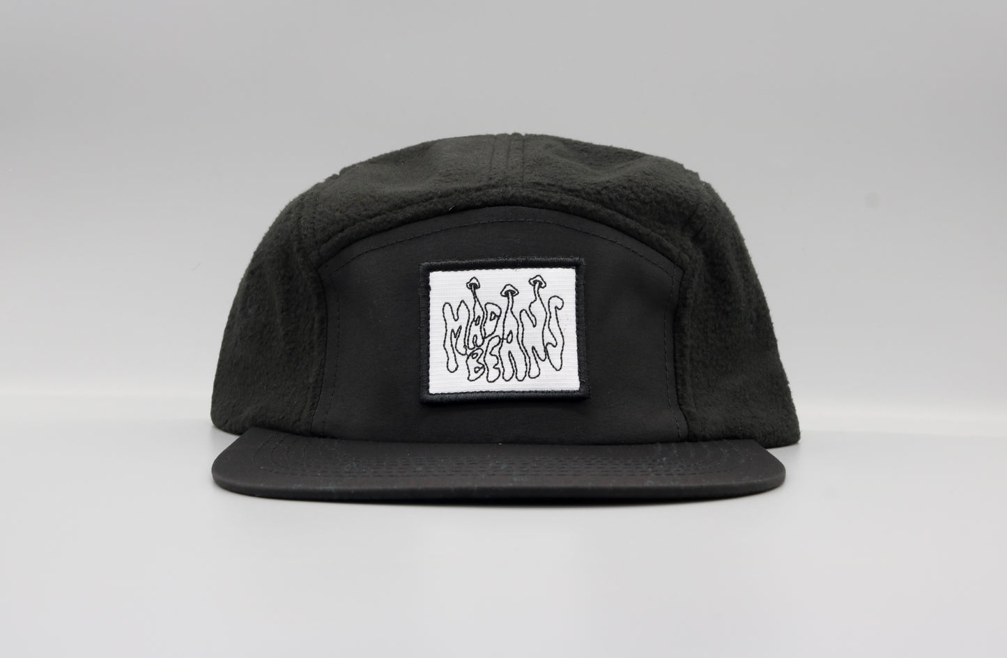 Fleece 5 Panel Cap - Black