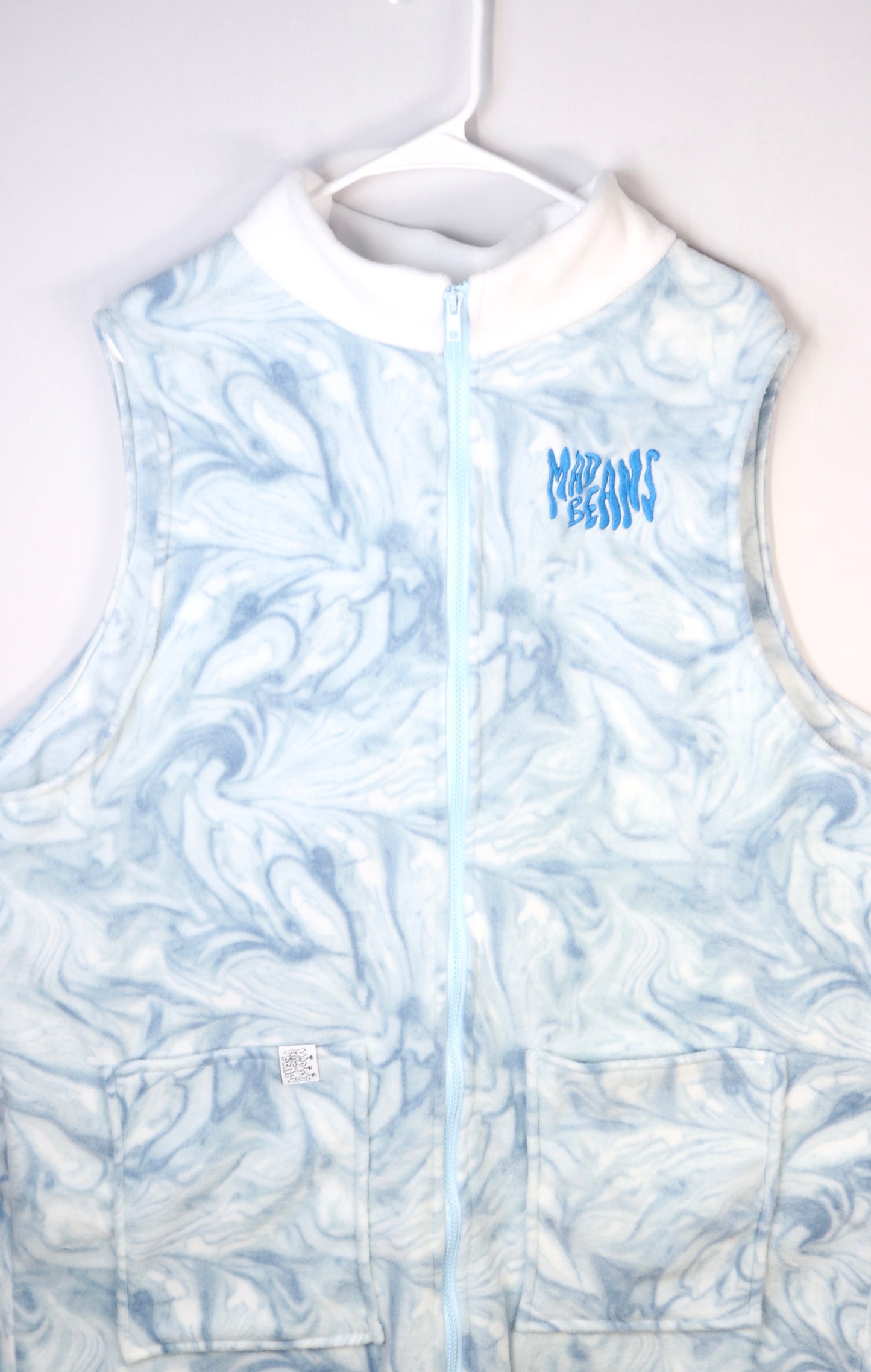 XL TALL - Blue Swirls and White