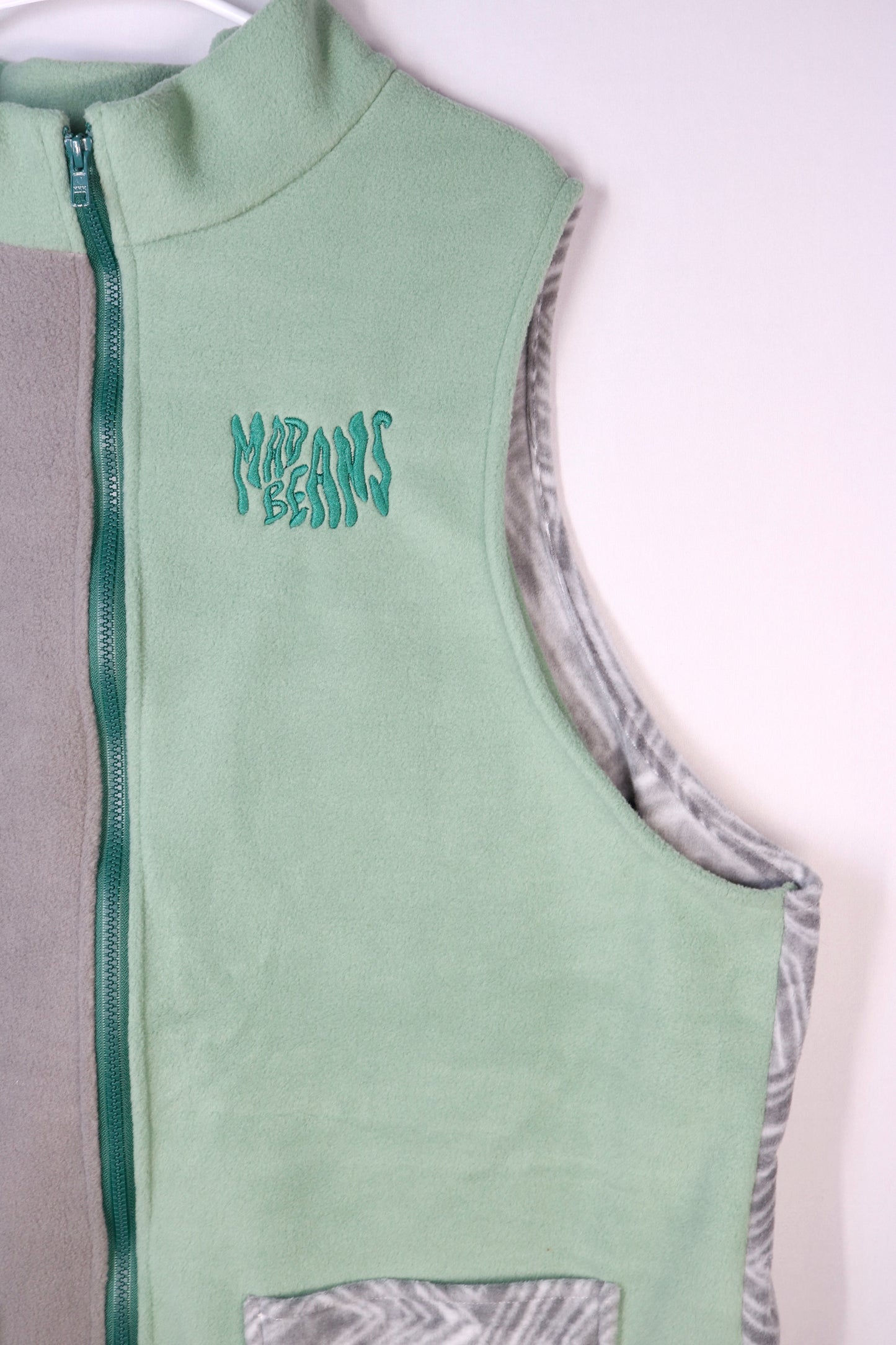XL TALL - Gray Geometric Pattern and Sage
