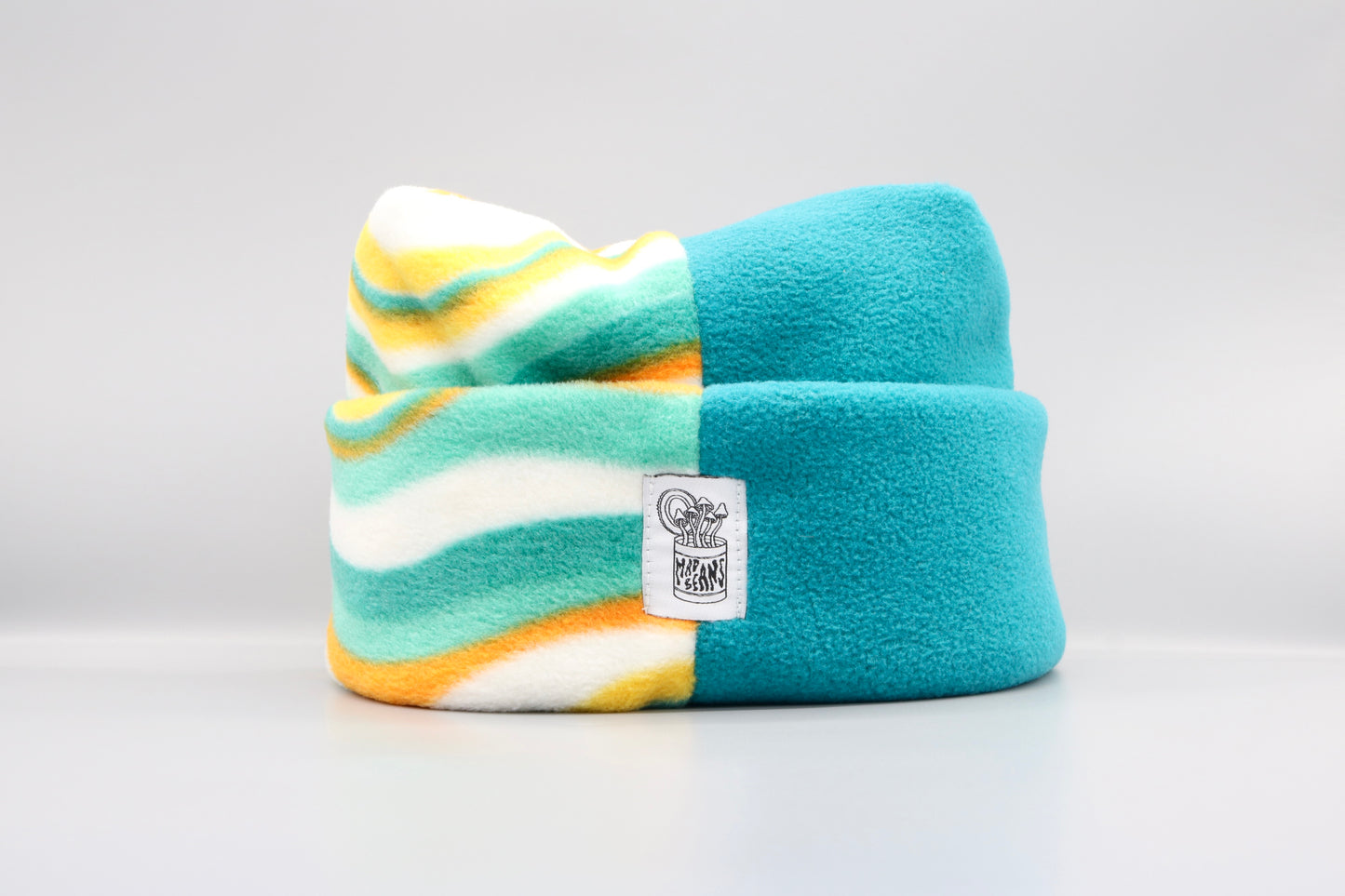 Orange and Blue Swirls/Teal