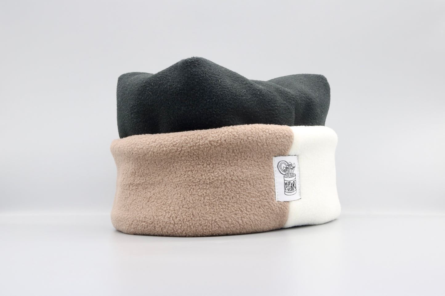 Black, Light Brown, and Cream