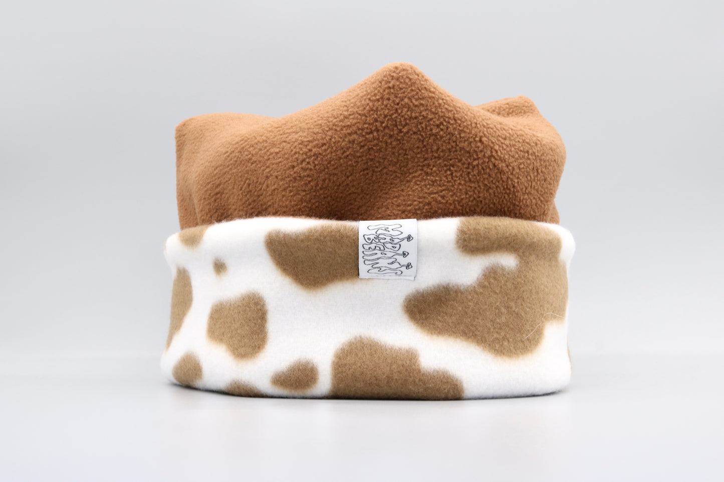 Brown and Brown Cow Print