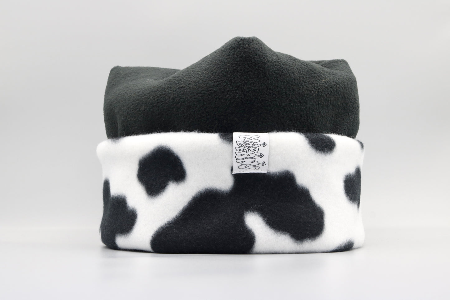 XL Black and Cow Print