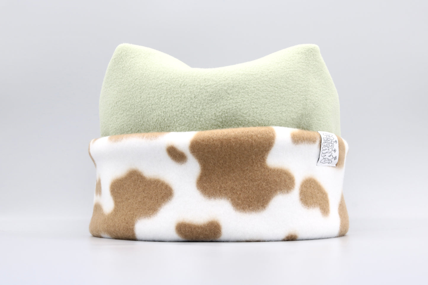 XL Sage and Brown Cow Print