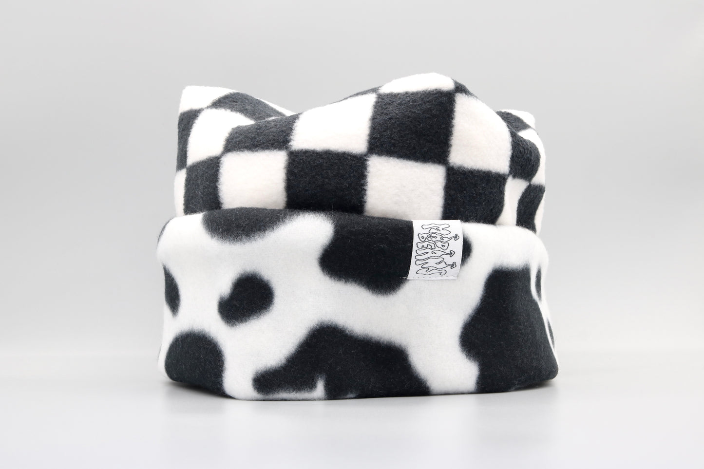 XL Checkered and Cow Print