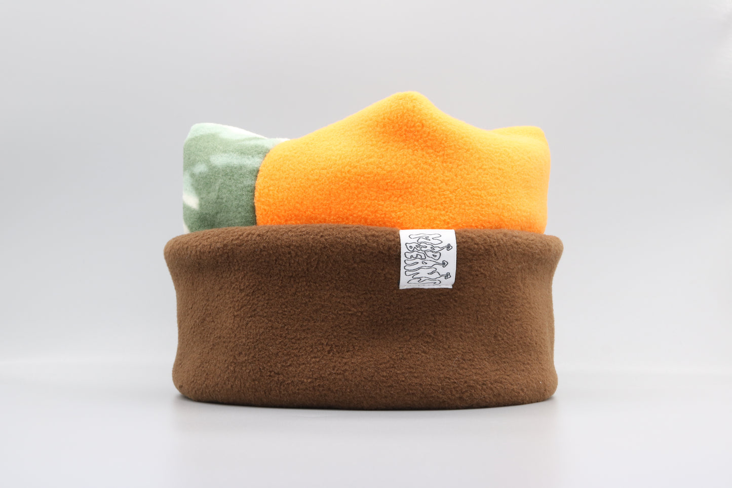 Camo, Orange, and Brown