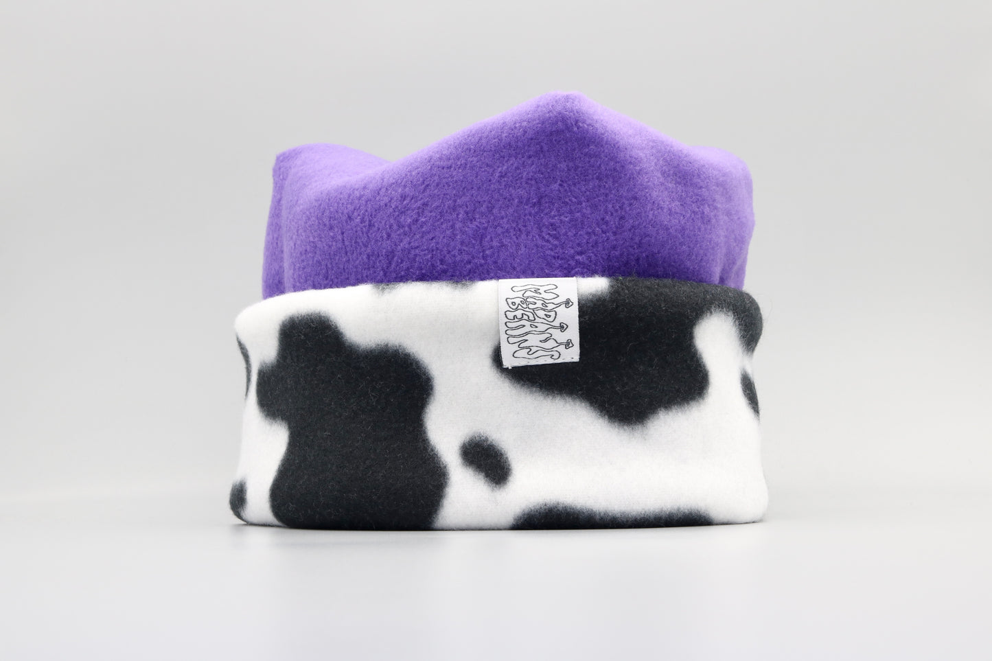 Purple and Cow Print