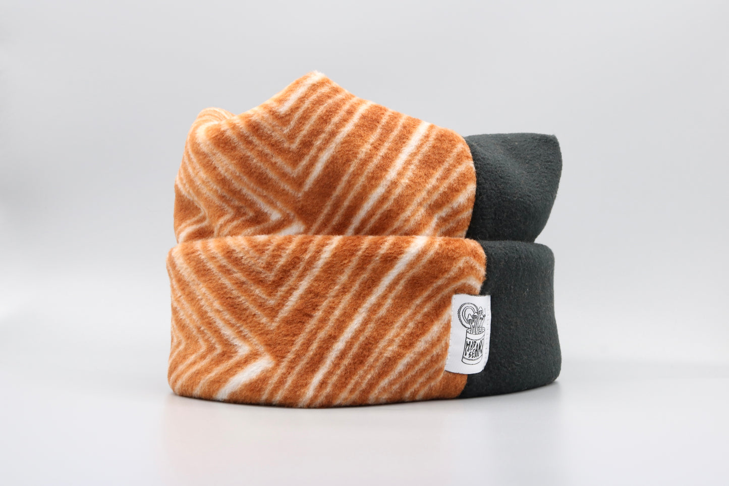 Orange Geometric Pattern/Black