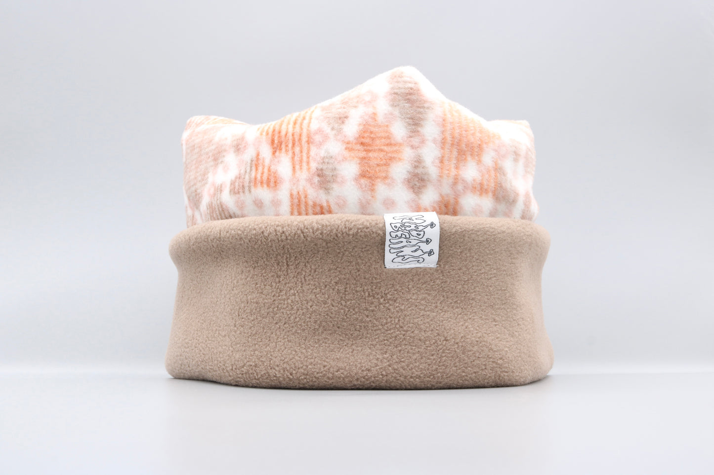Orange Print and Light Brown