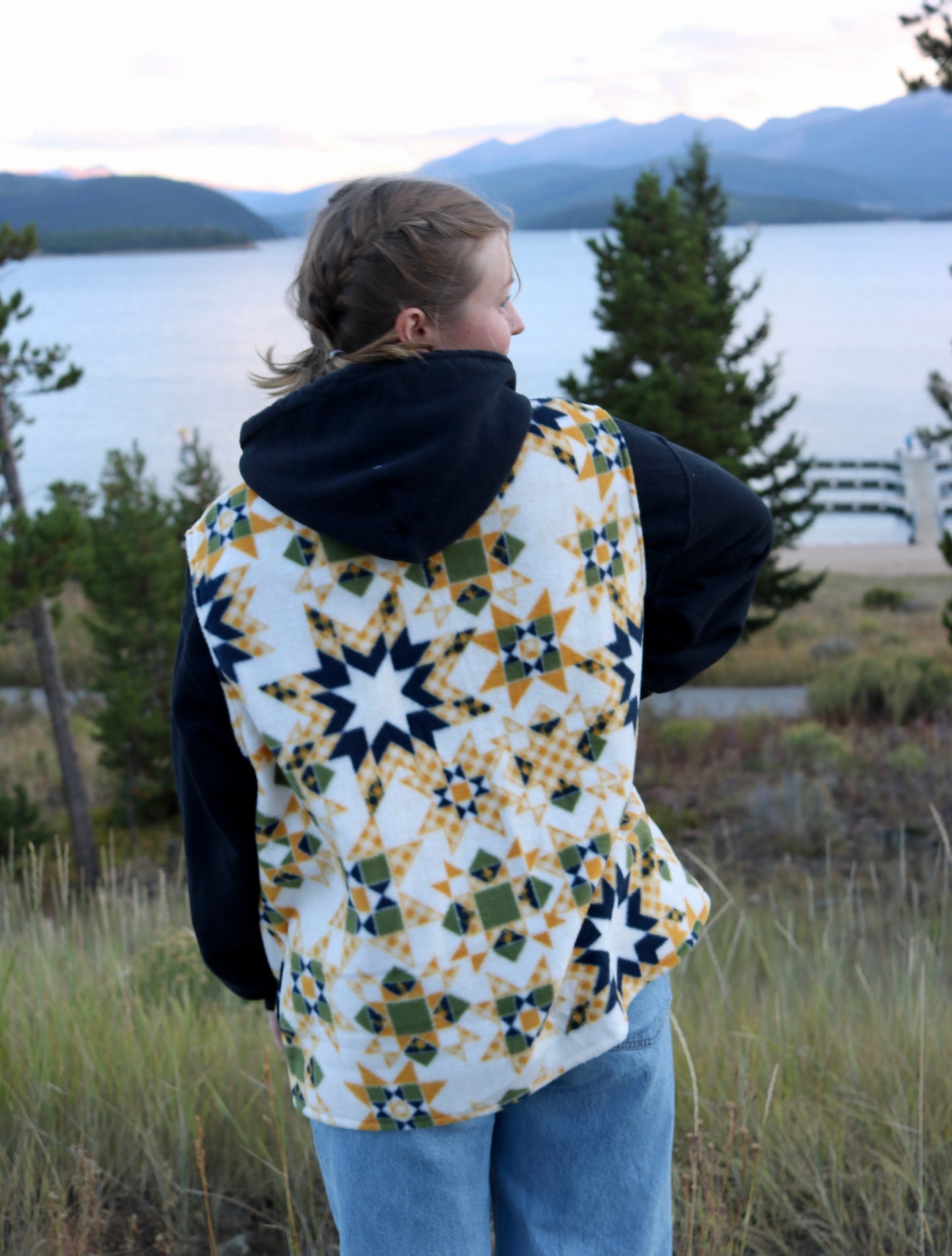 S/M - Green and Blue Quilted