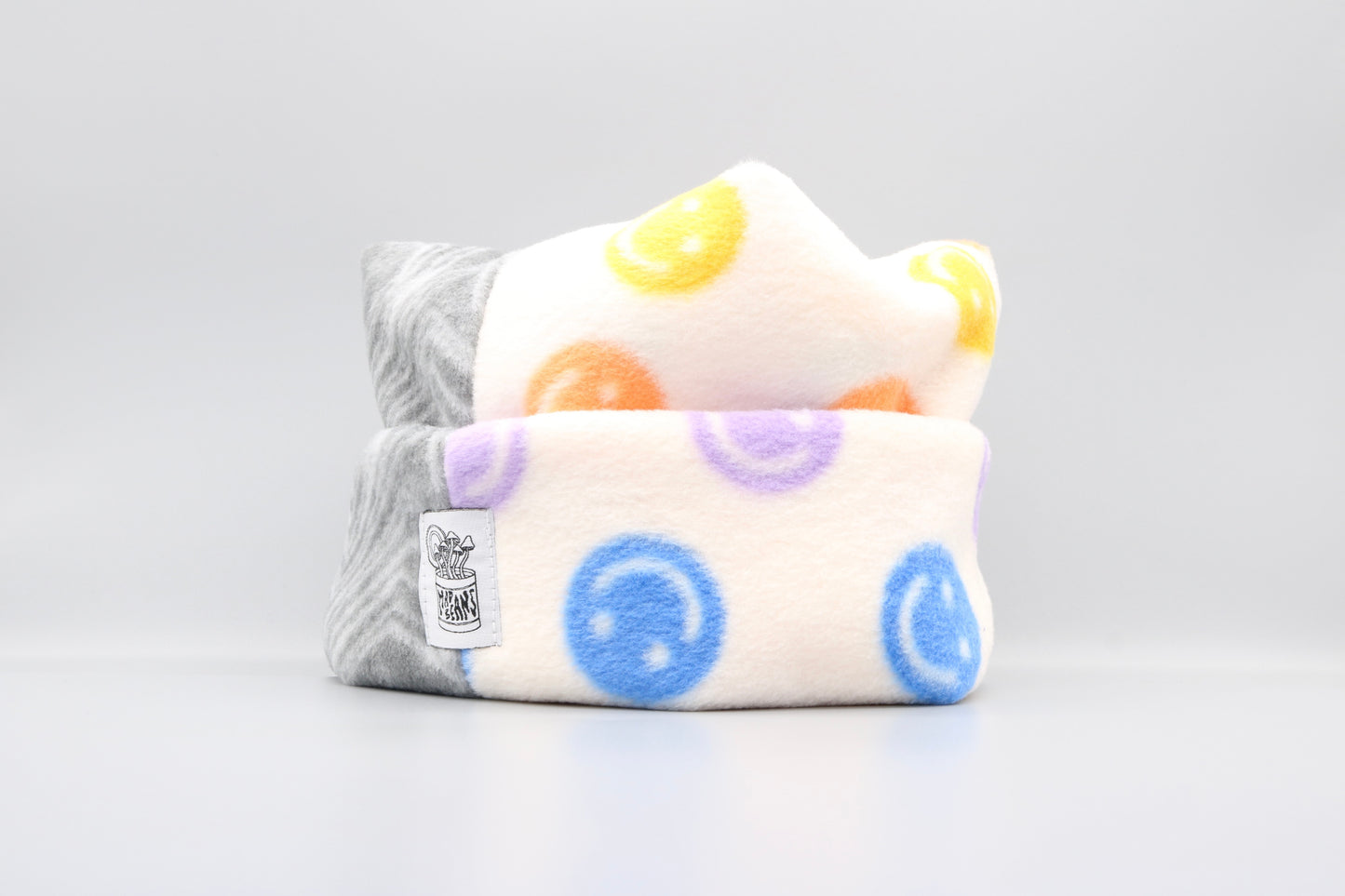 Gray Geometric Pattern/Smilieys