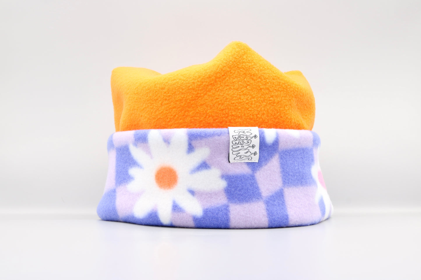 Orange and Purple Checkered Flowers