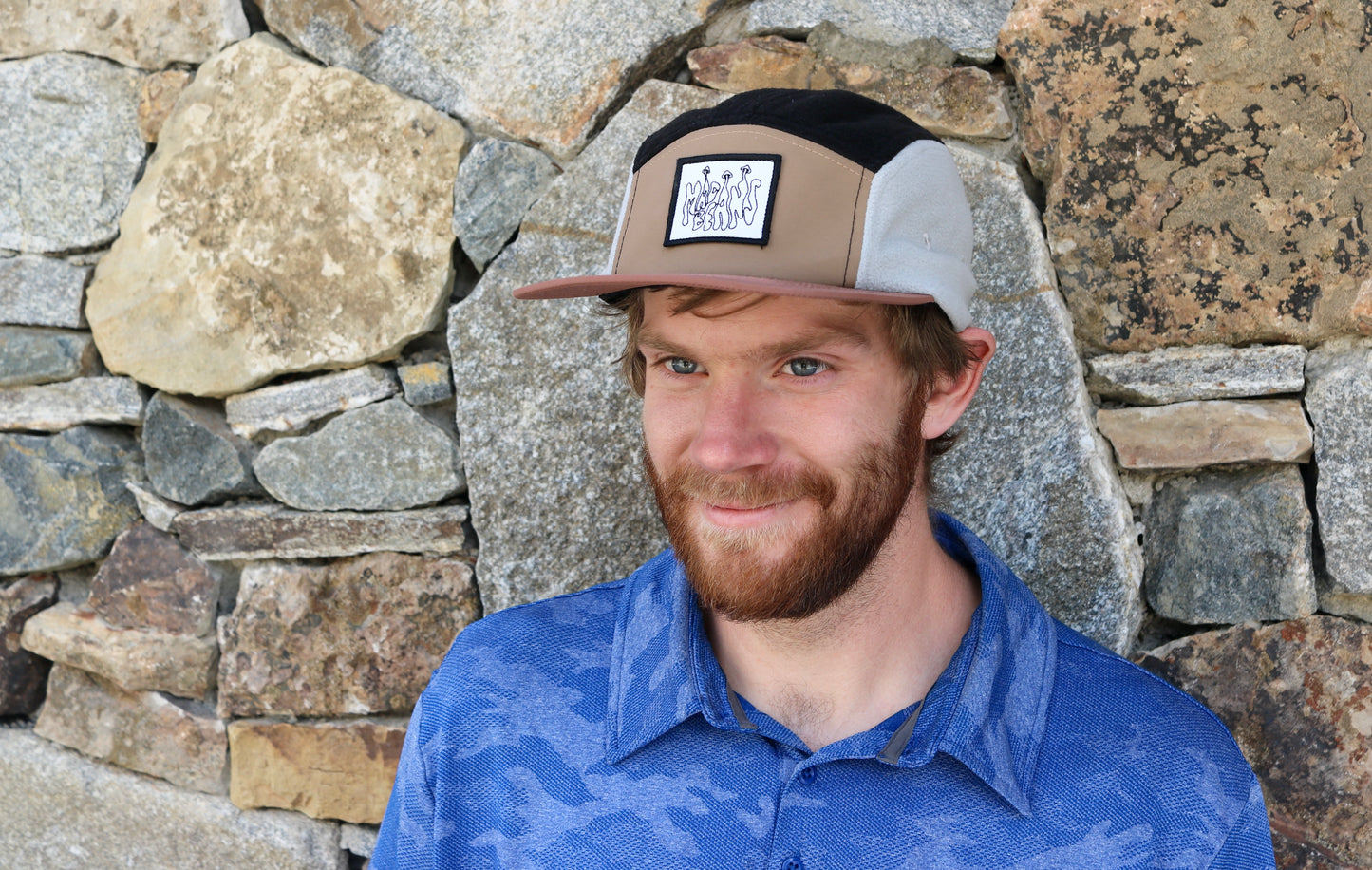 Fleece 5 Panel Cap - Black, Brown, Gray