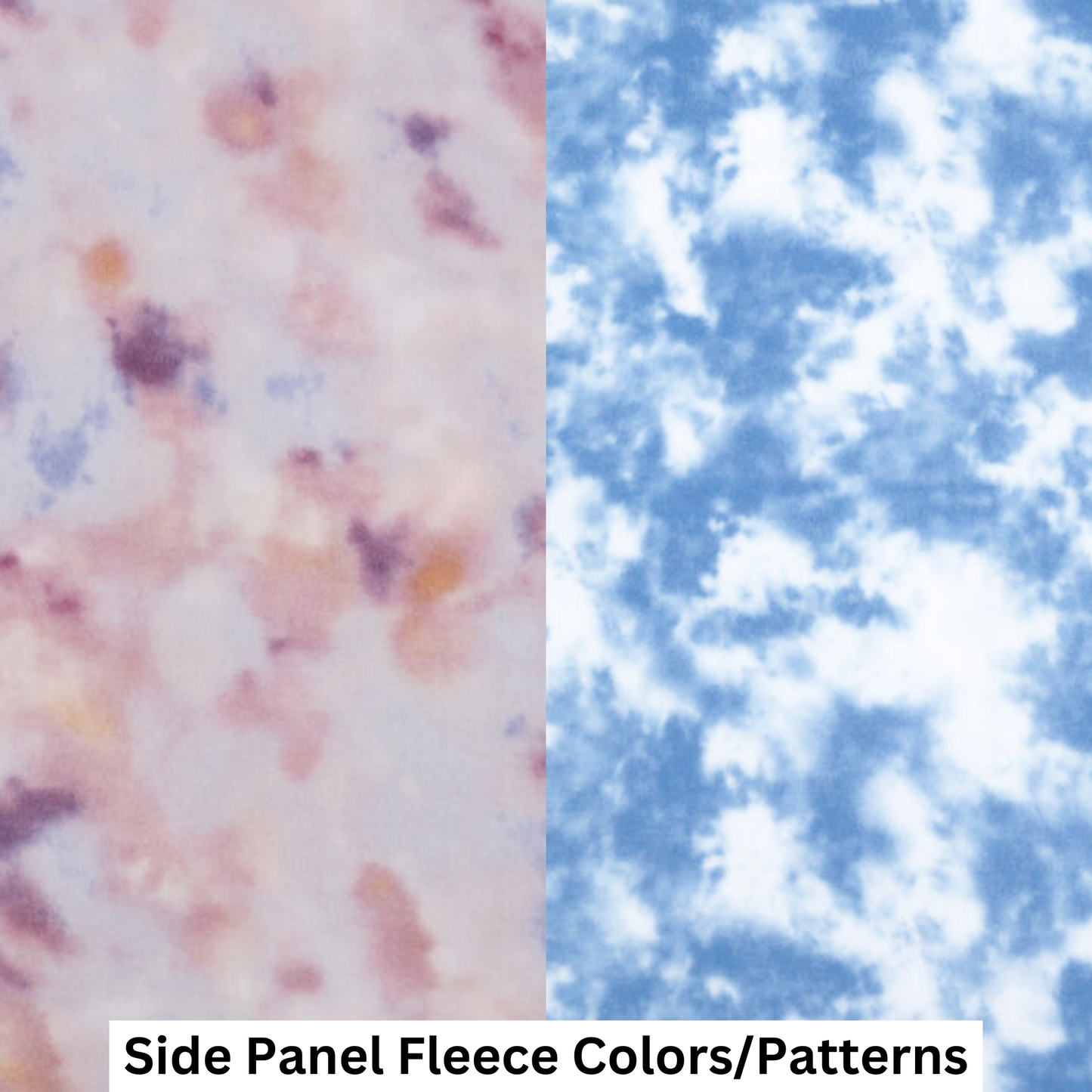 Medium MadBeans Hoodie with Dreamy Tie-Dye and Blue Tie-Dye Fleece Panels