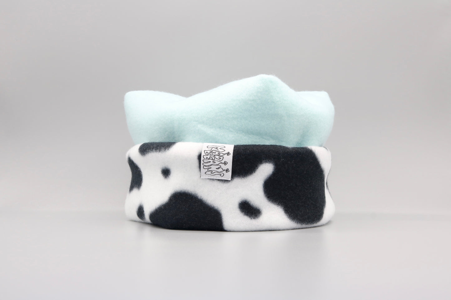 Baby Blue and Cow Print