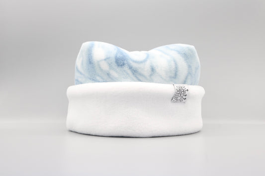 Blue Swirls and White