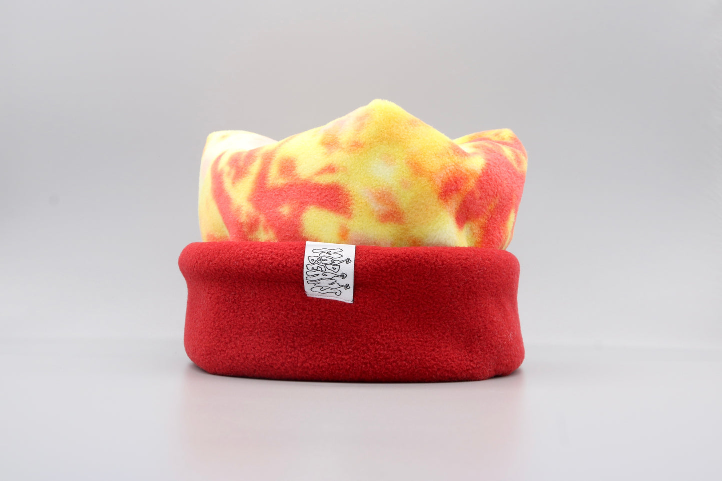Red and Yellow Tie-Dye and Red