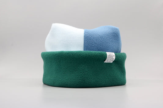 Baby Blue, Blue, and Evergreen