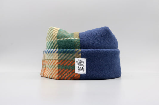Green and Orange Plaid/Navy