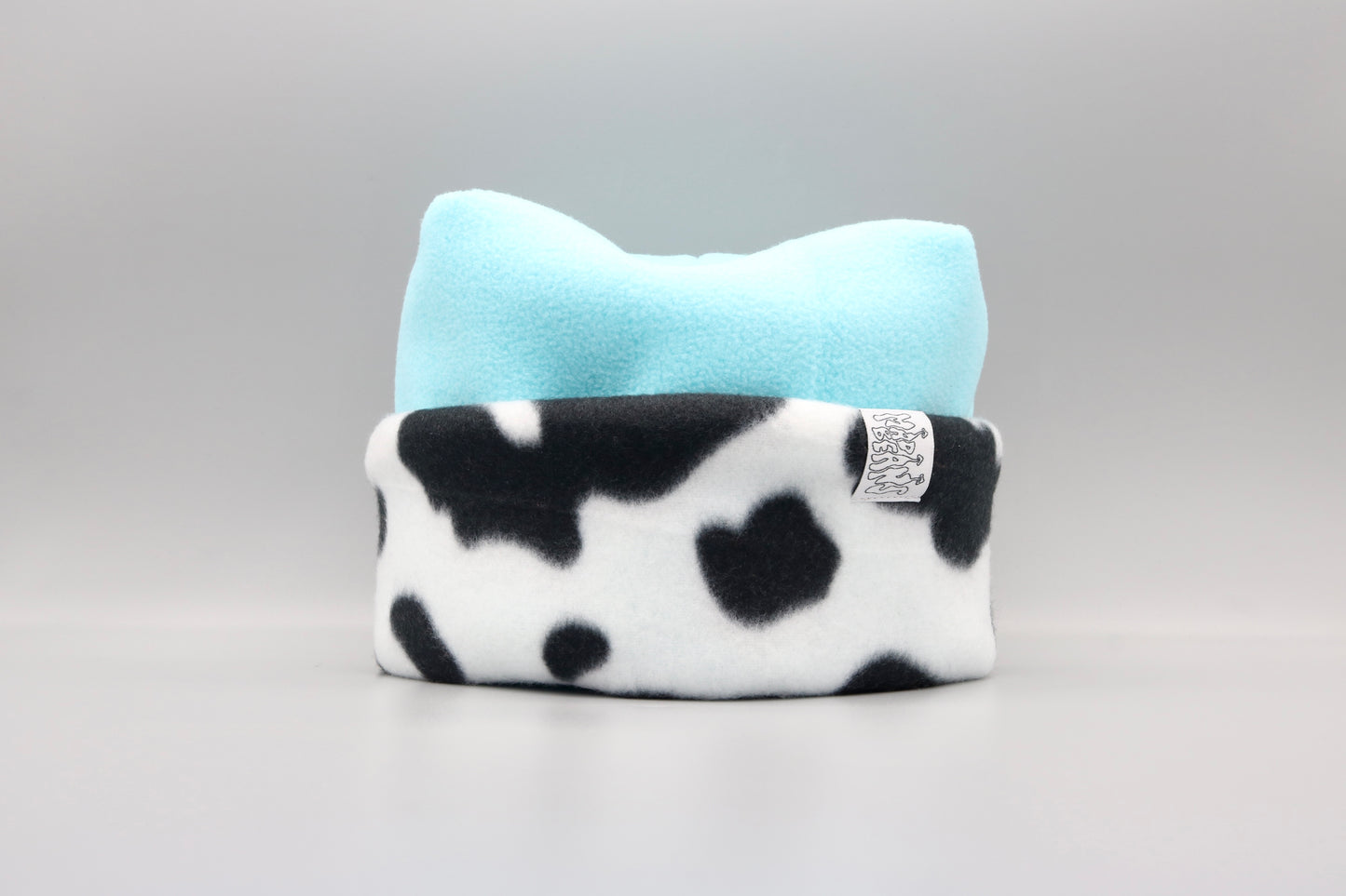 Blue and Cow Print