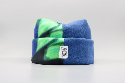 Green and Black Swirls/Blue