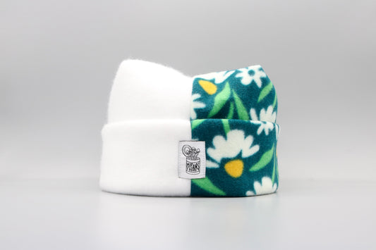 White/Teal Flowers