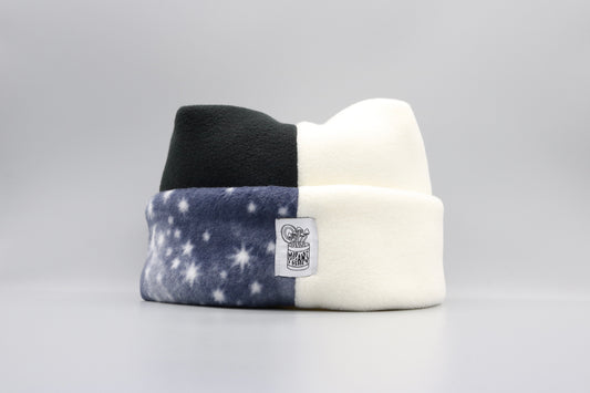 Black, Cream, and Starry Night