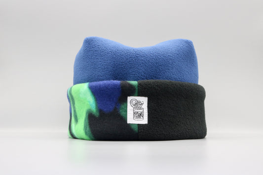 Blue, Green and Blue Swirls, and Black