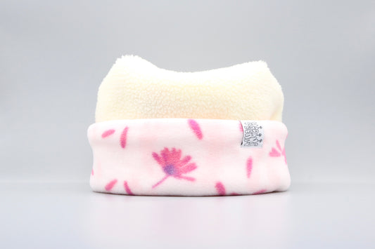 Cream Teddy and Pink Flowers
