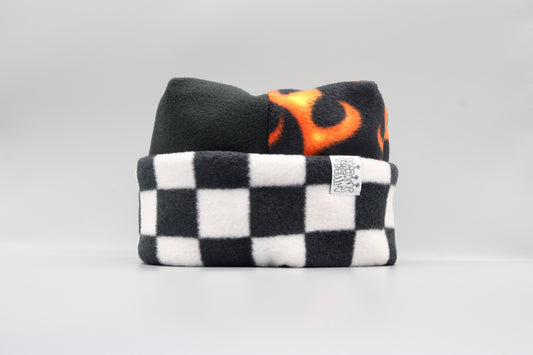 Black, Flames, and Checkered