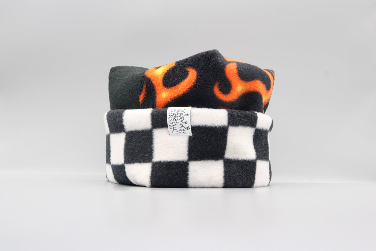 Black, Flames, and Checkered