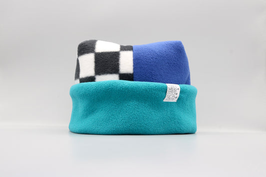 Checkered, Blue, and Teal