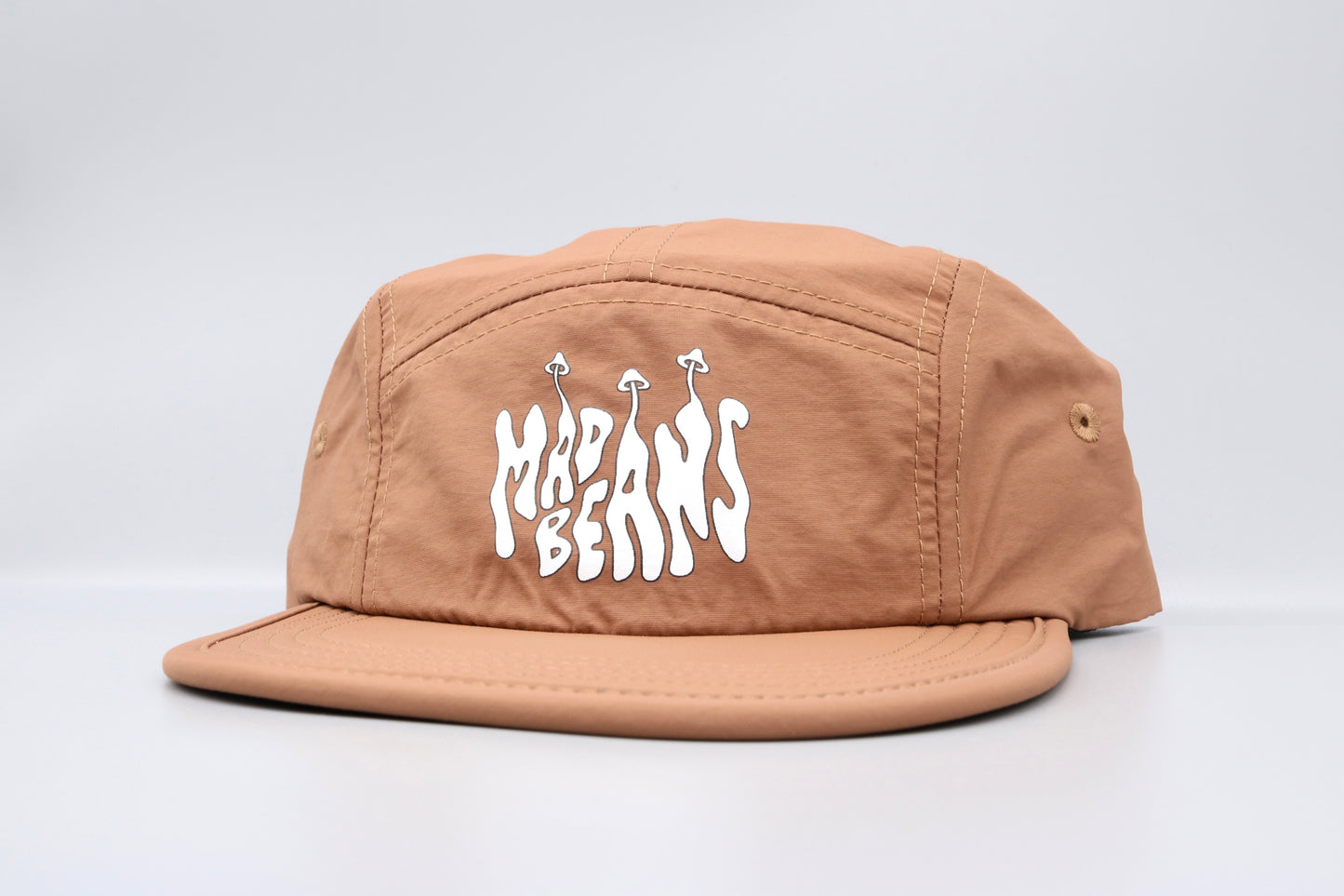 Nylon 5 Panel Cap - Brown