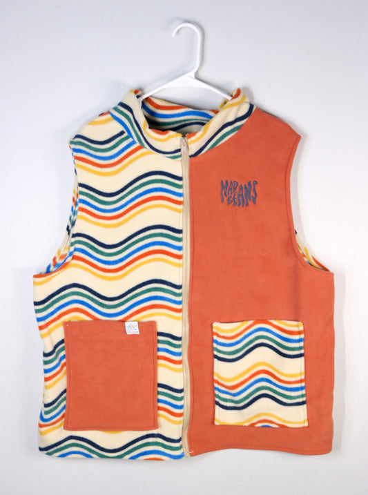 S/M - Rainbow Lines and Burnt Orange