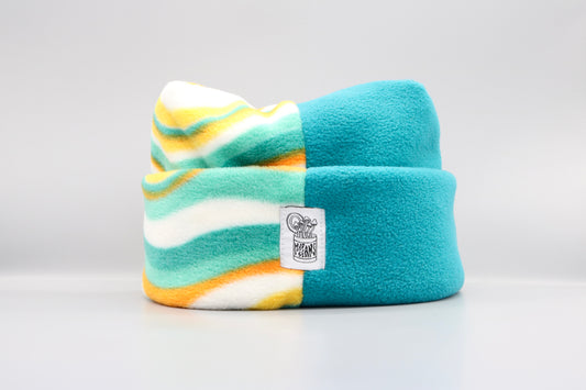 Orange and Blue Swirls/Teal