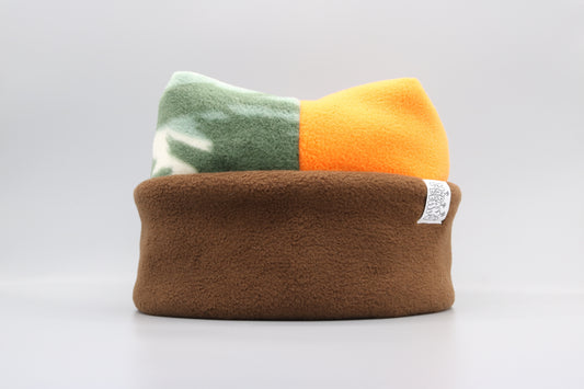 Camo, Orange, and Brown