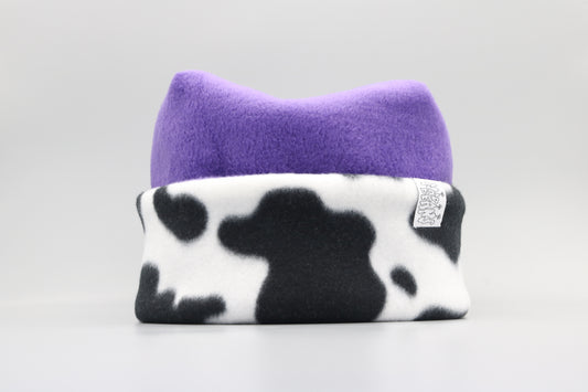 Purple and Cow Print