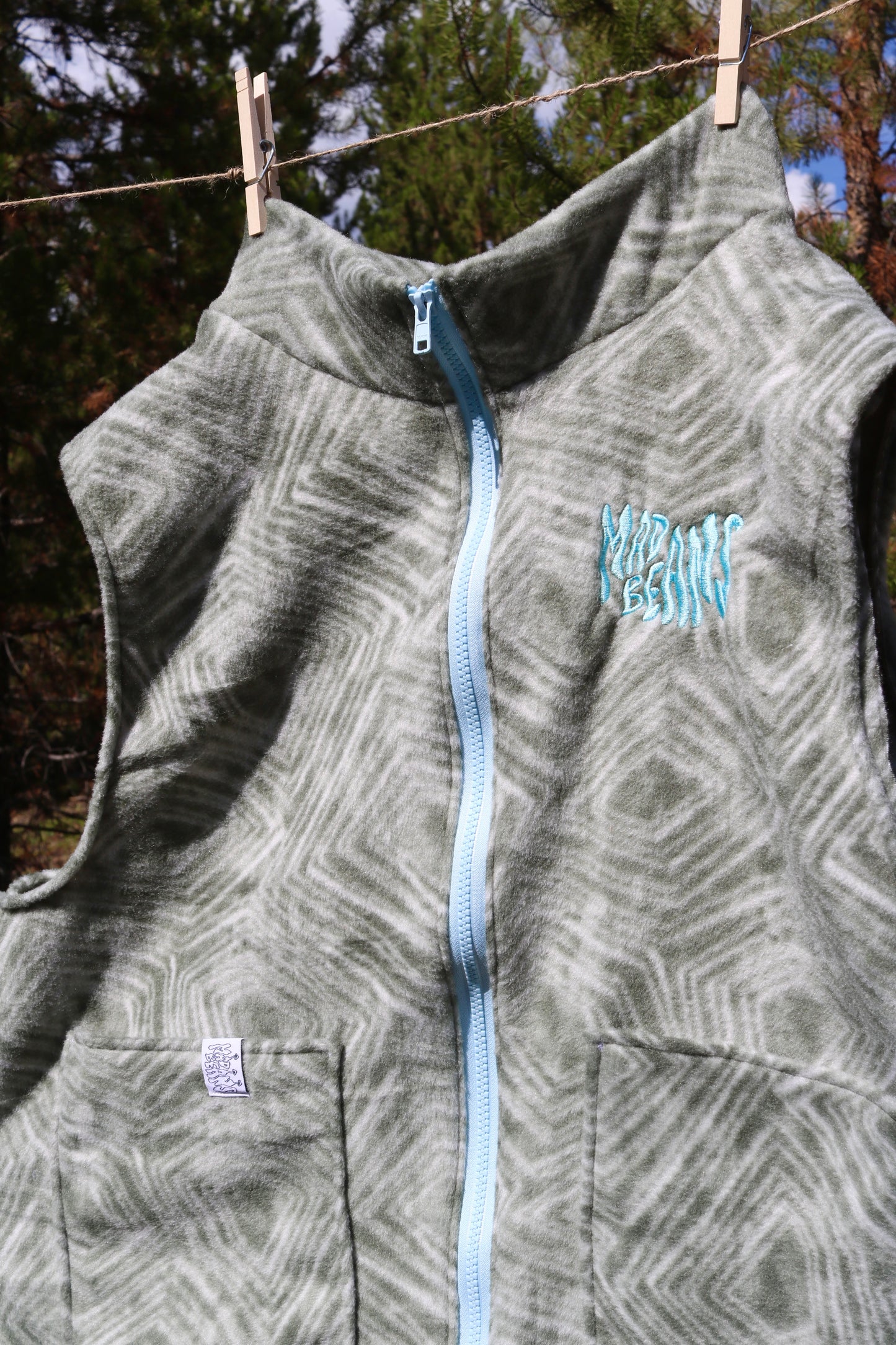 S/M - Green Geometric Pattern