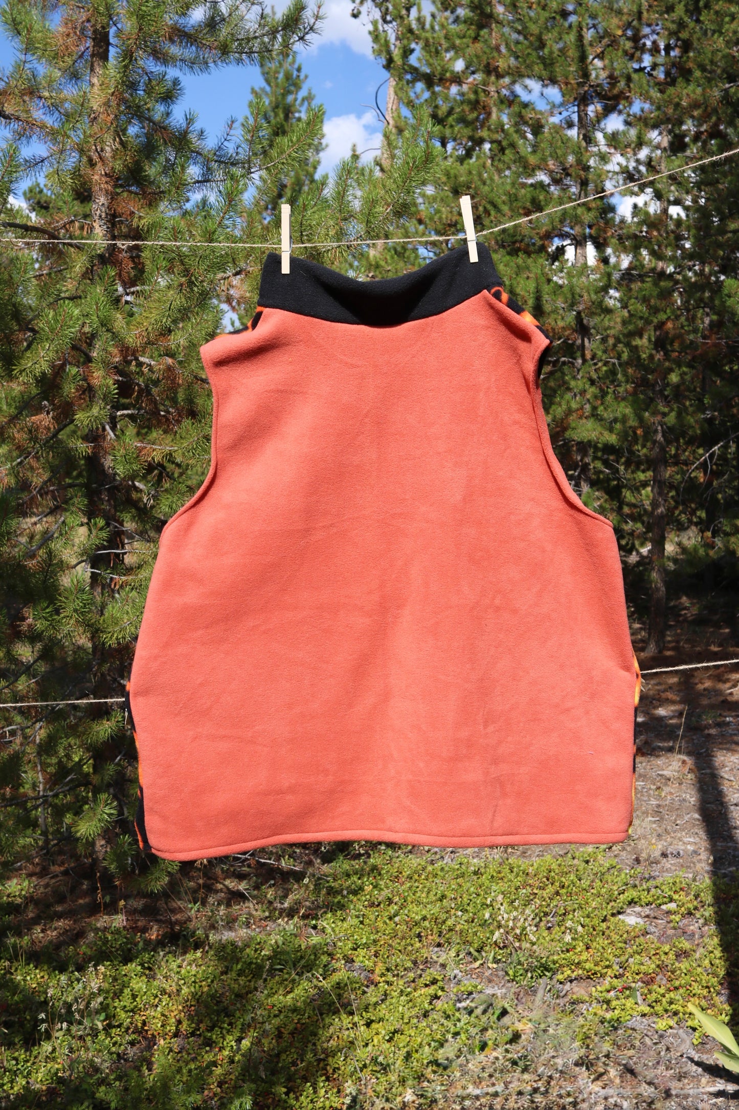 S/M - Flames, Black, and Orange